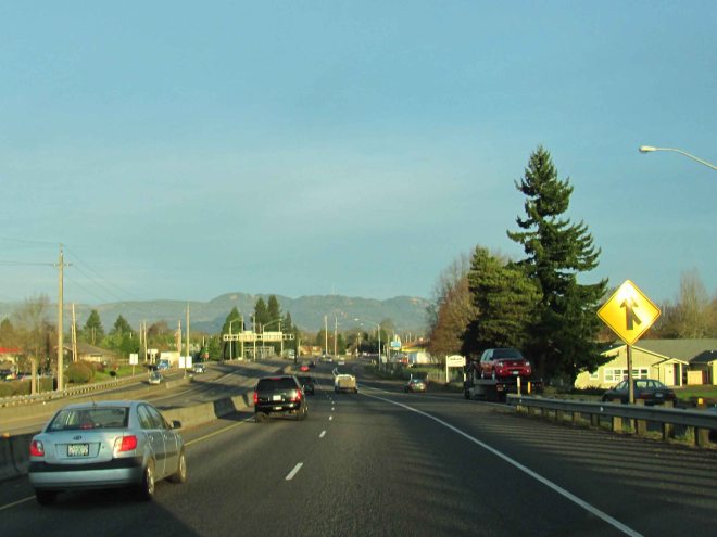 Beltline traffic in Eugene.